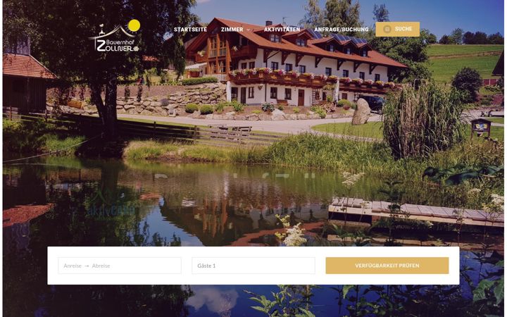 Screenshot of bauernhof-zollner.de