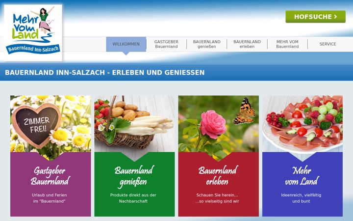 Screenshot of bauernland-inn-salzach.de
