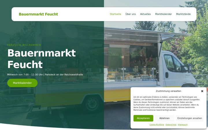 Screenshot of bauernmarkt-feucht.de