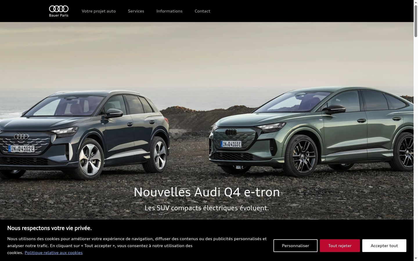 Screenshot del banner di consenso mostrato prima di qualsiasi interazione