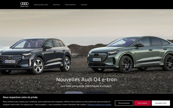 Screenshot ta' bauerparis.fr