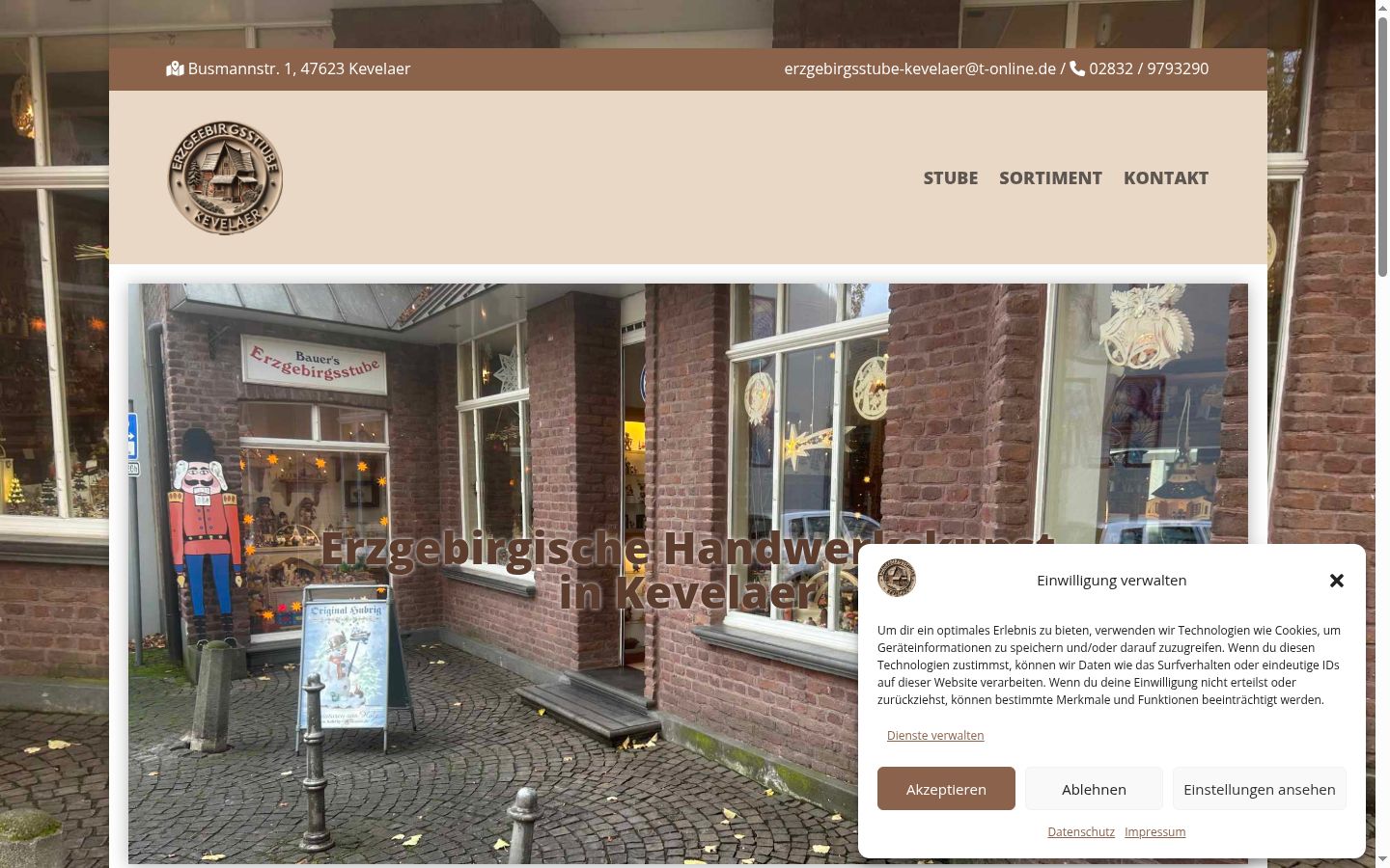 Screenshot del banner di consenso mostrato prima di qualsiasi interazione