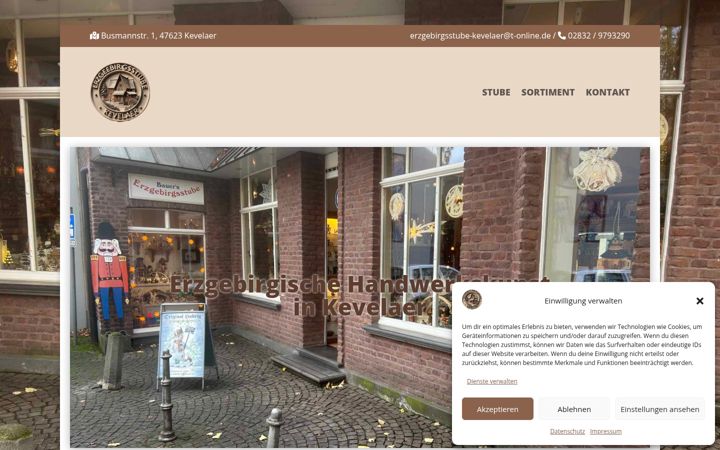 Screenshot of bauers-erzgebirgsstube.de