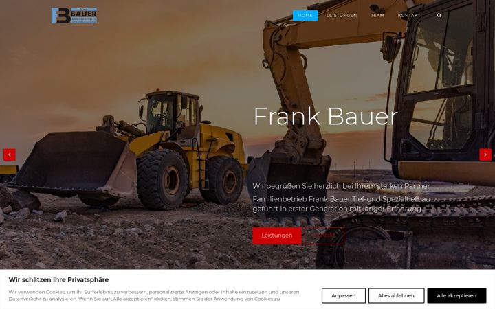 Screenshot of bauertiefbau.de