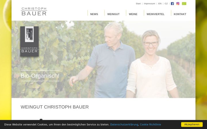 Screenshot of bauerwein.at