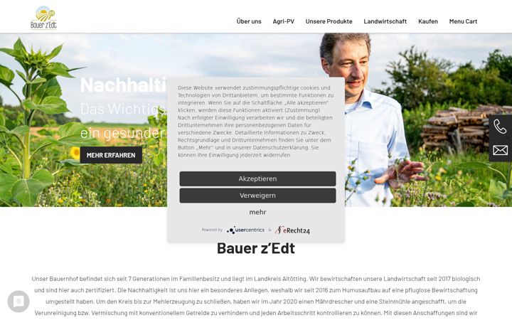 Skjámynd af bauerzedt.de