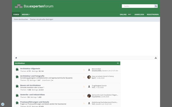 Screenshot of bauexpertenforum.de
