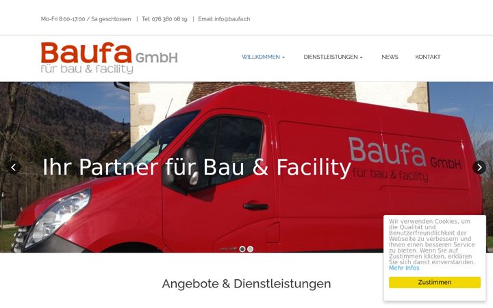 Skærmbillede af baufa.ch