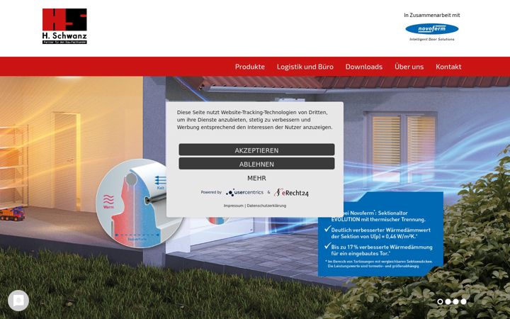 Screenshot of baufachhandel-schwanz.de