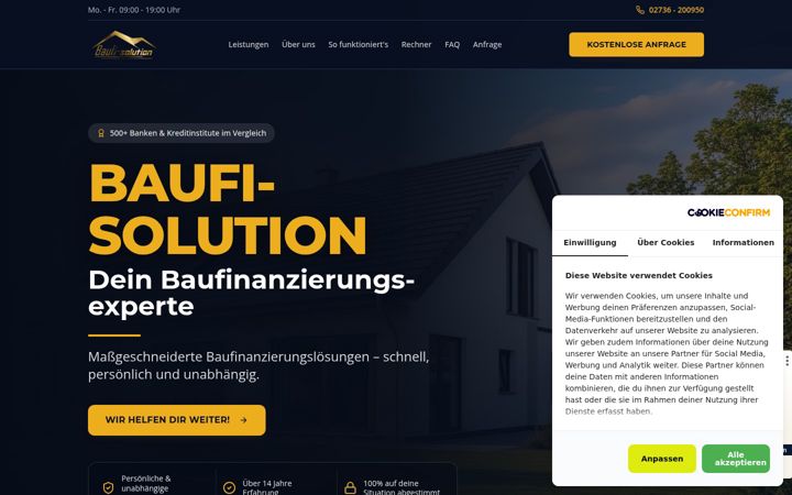 Screenshot of baufi-solution.de