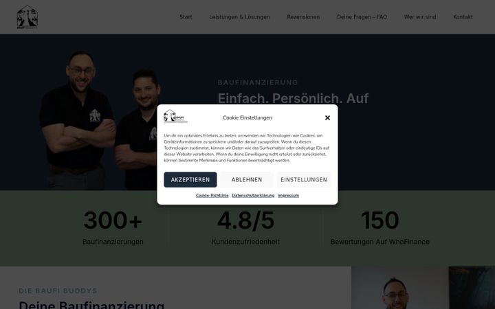 Screenshot of baufibuddys.de