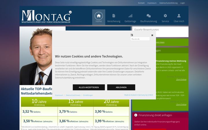 Screenshot of baufinanzierung-mario-montag.de