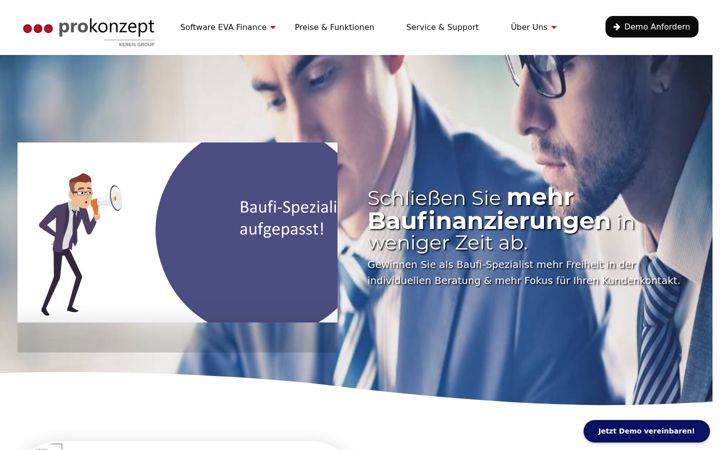 Ekraanipilt saidist baufinanzierung-software.de