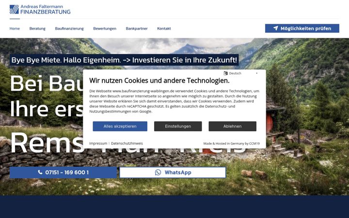 Screenshot of baufinanzierung-waiblingen.de