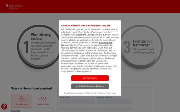 Screenshot di baufinanzierung.hn