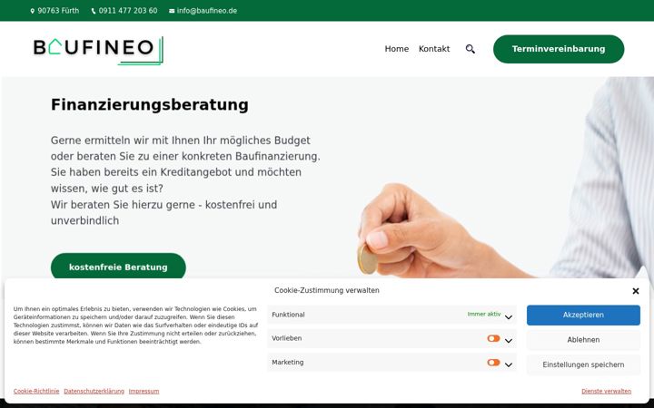 Screenshot of baufineo.de