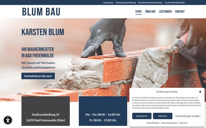Capture d'écran de baufirma-blum.de