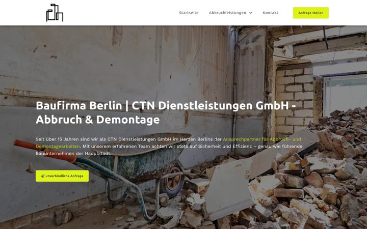 Screenshot di baufirma.berlin