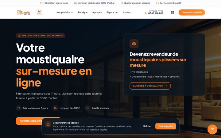 Screenshot ta' baufit.fr