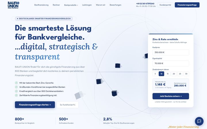 Screenshot of baufiunion.de