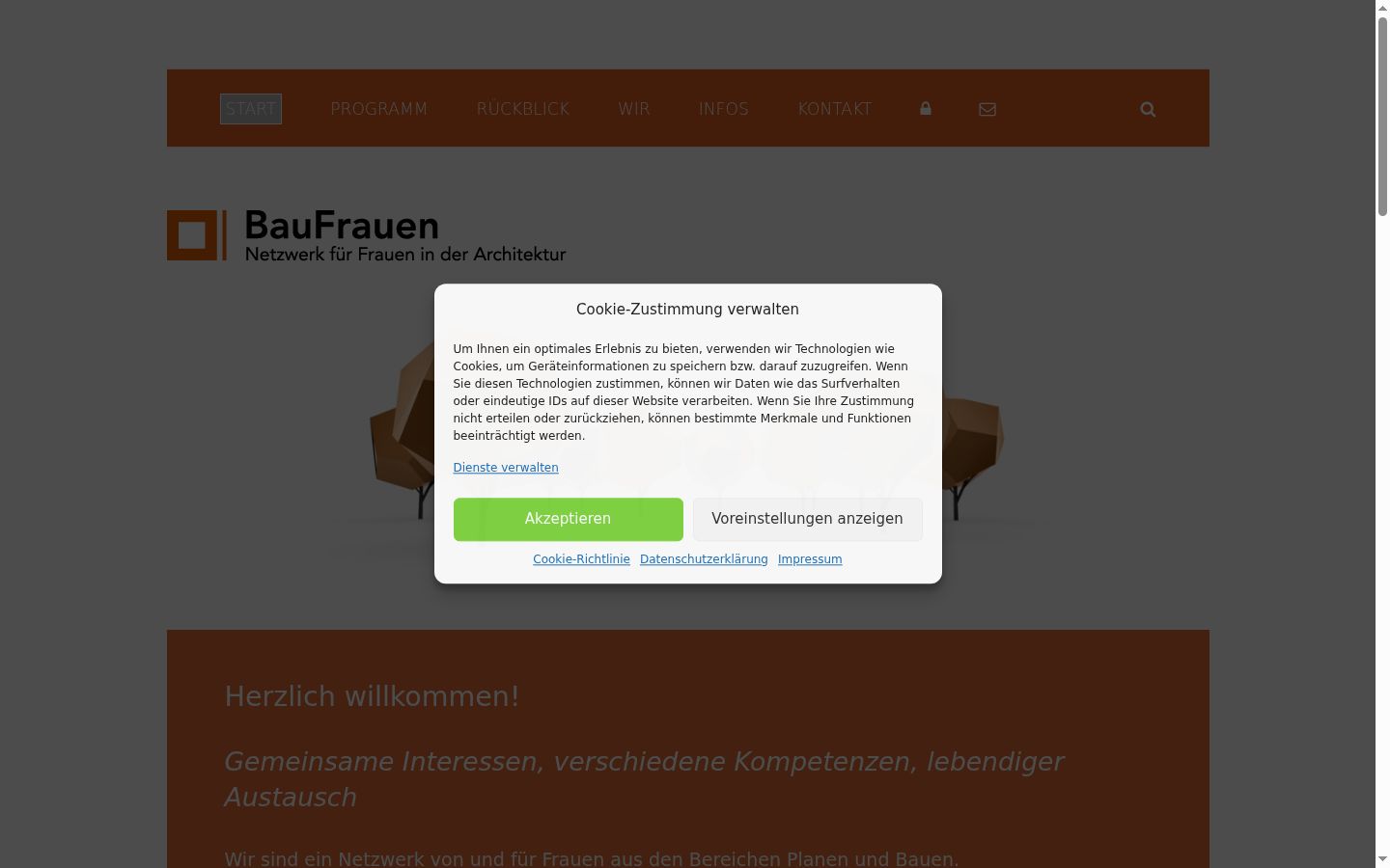 Capture d'écran de la bannière de consentement affichée avant toute interaction
