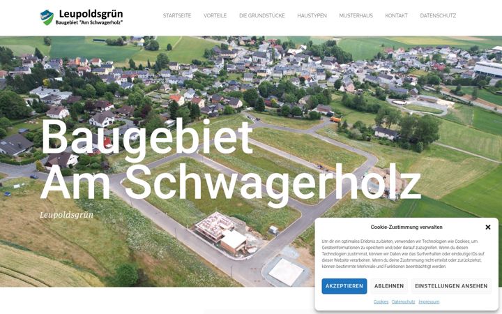 Screenshot stránky baugebiet-schwagerholz.de