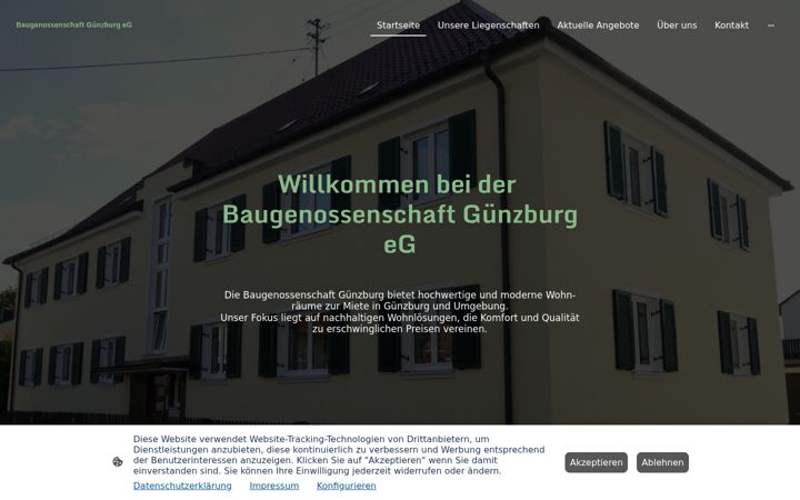 Screenshot of baugenossenschaft-guenzburg.de
