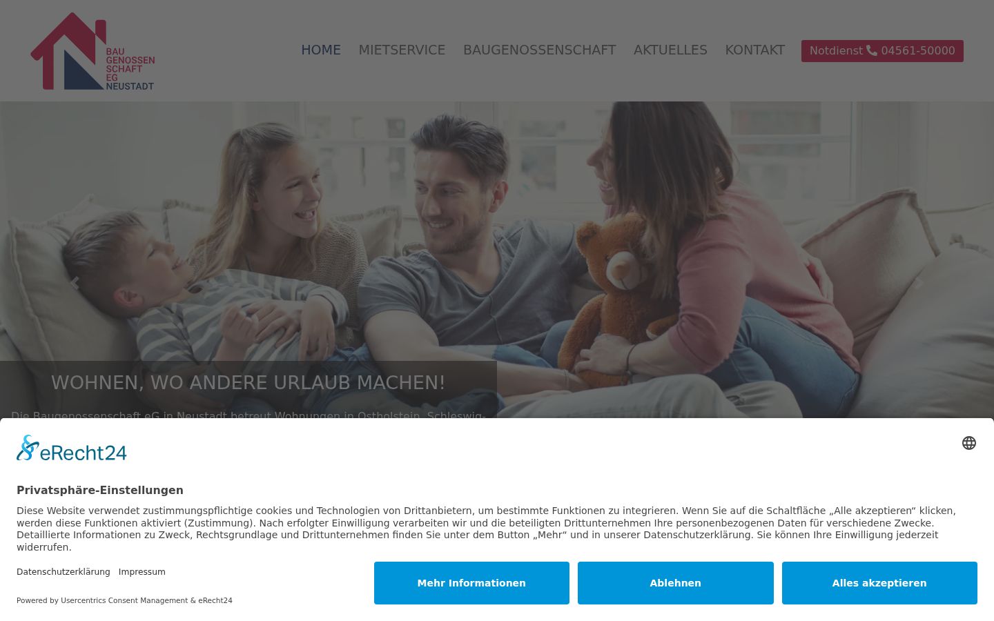 Screenshot of the consent banner shown before any interaction