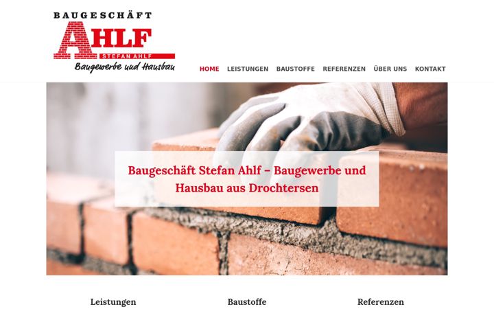 Screenshot of baugeschaeft-ahlf.de