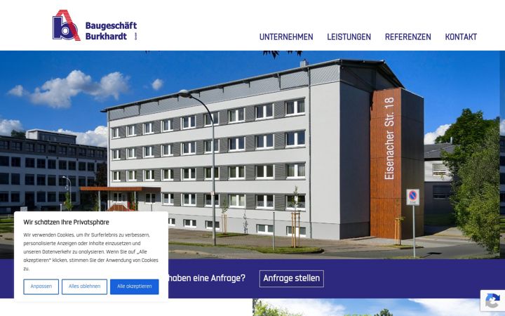 Екранна снимка на baugeschaeft-burkhardt.de