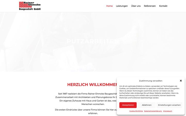 Screenshot of baugeschaeft-ehmcke.de
