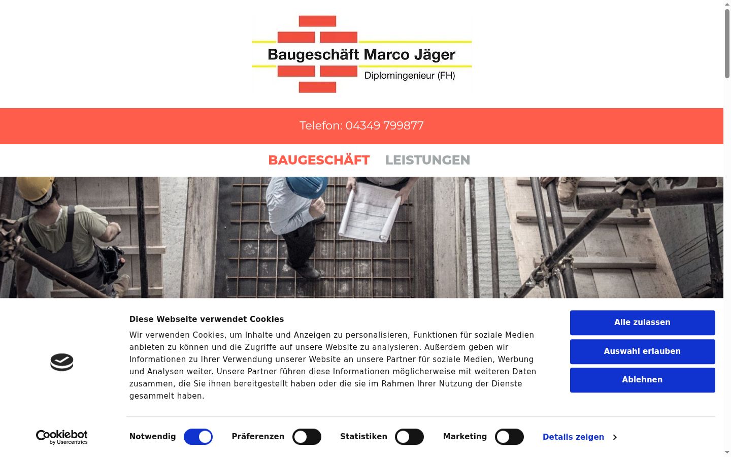 Captura de ecrã do banner de consentimento apresentado antes de qualquer interação