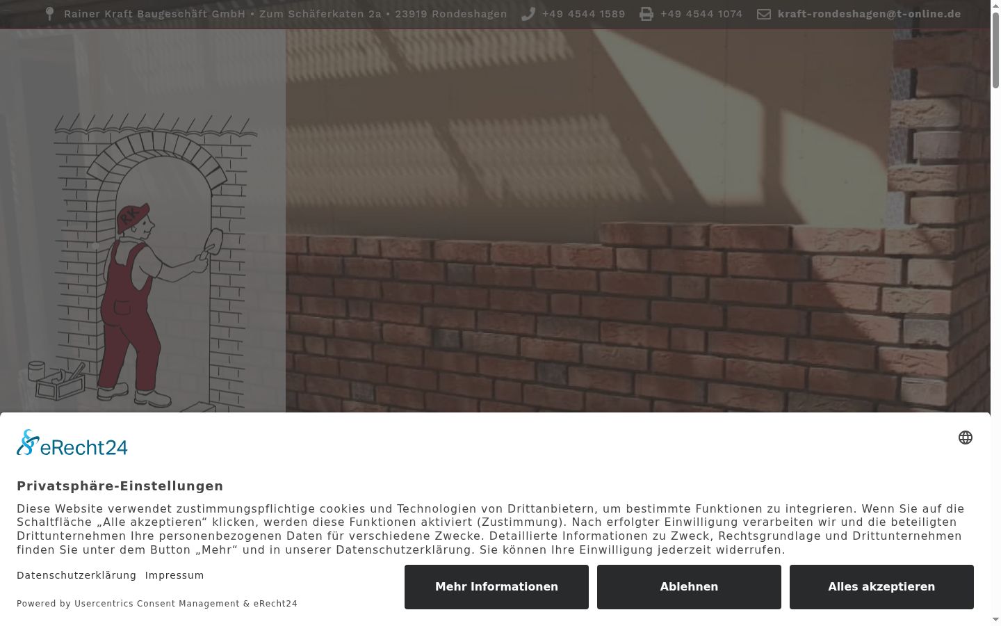 Captura de ecrã do banner de consentimento apresentado antes de qualquer interação