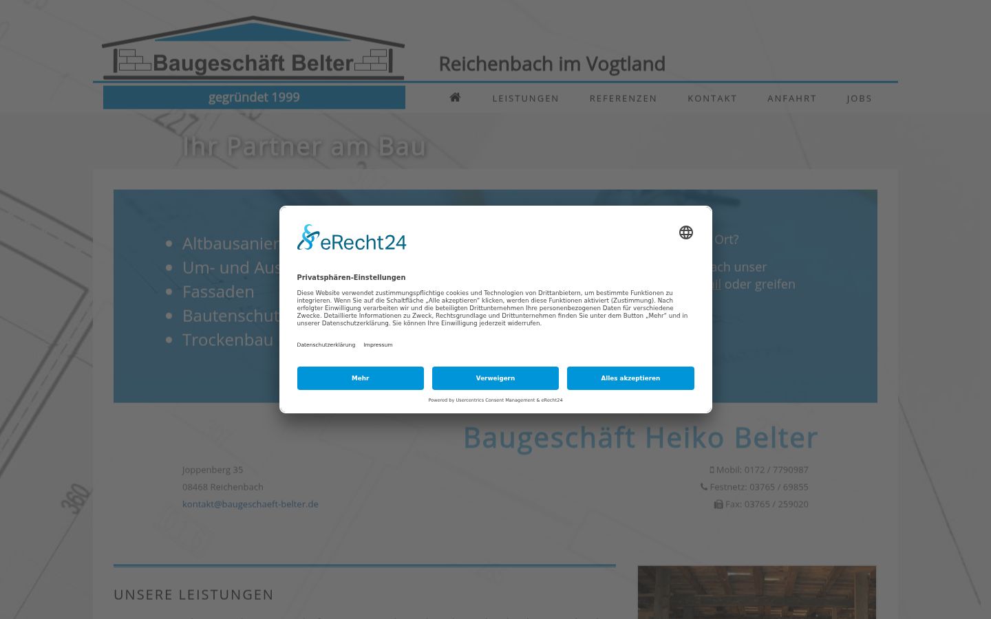 Screenshot tal-banner tal-kunsens muri qabel kwalunkwe interazzjoni