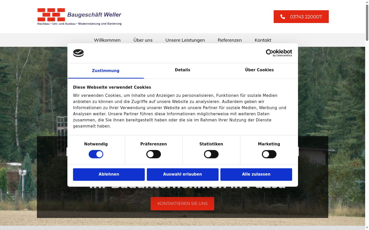 Snímka obrazovky banera súhlasu zobrazeného pred akoukoľvek interakciou