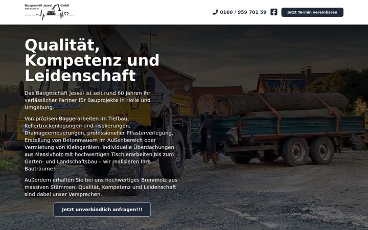 Screenshot of baugeschaeftjessel.de