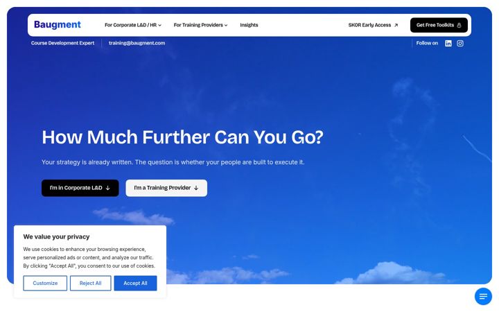 Screenshot of baugment.com