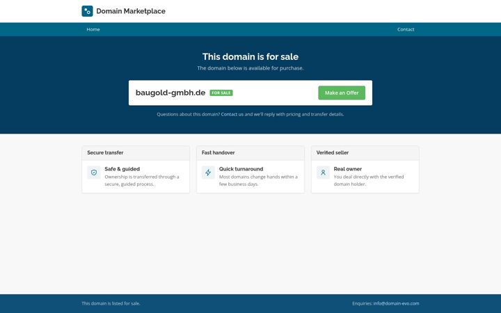 Screenshot of baugold-gmbh.de
