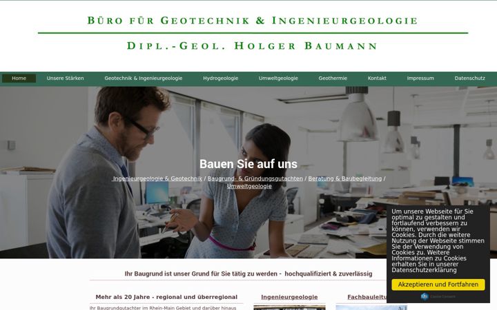 Screenshot of baugrund-baumann.de