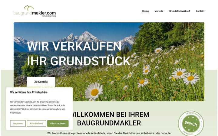 Screenshot of baugrundmakler.com