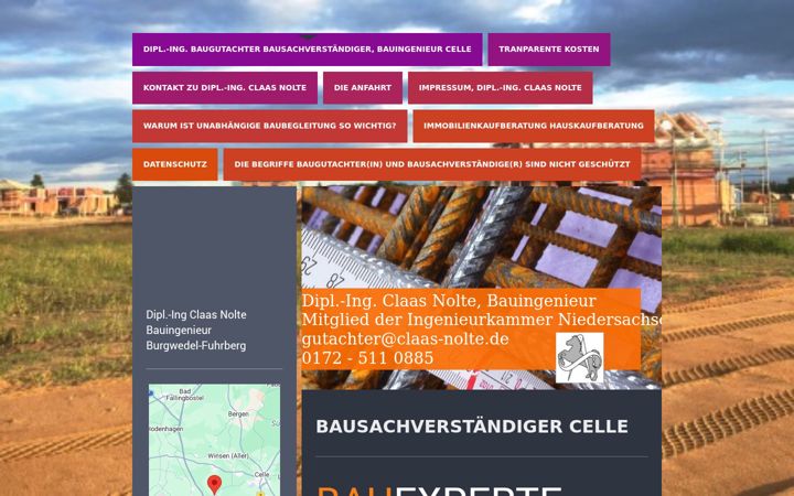 Screenshot of baugutachter-celle.de