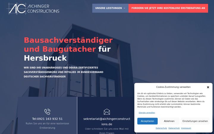 Screenshot of baugutachter-hersbruck.info