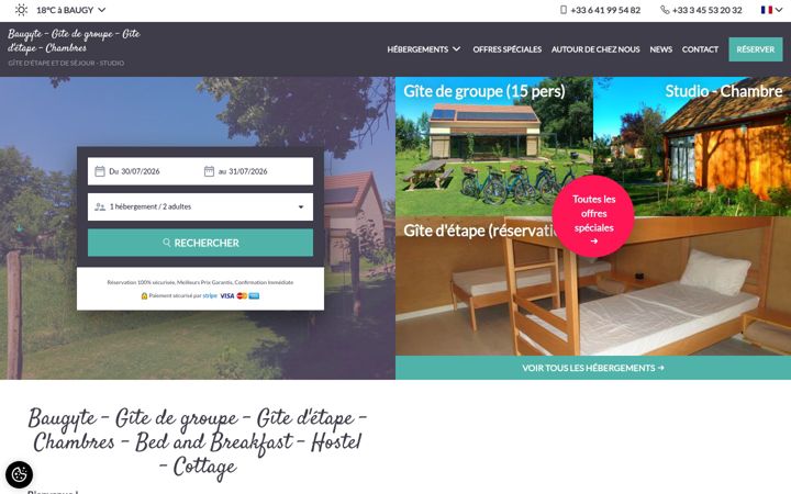 Screenshot of baugyte.com
