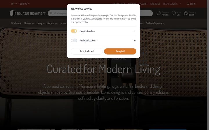 Screenshot of bauhaus-movement.com