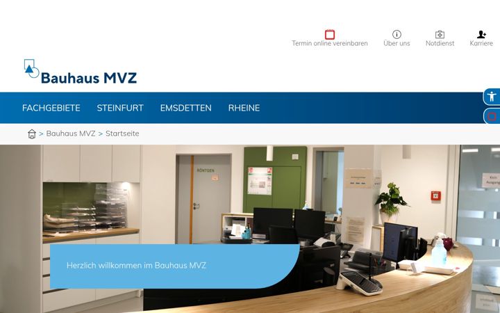 Screenshot of bauhaus-mvz.de