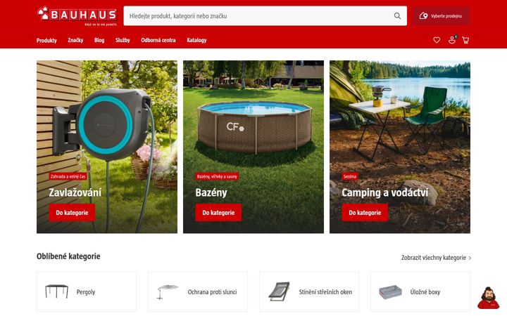 Screenshot of bauhaus.cz