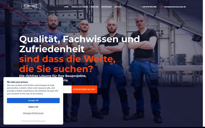 Screenshot of bauhauseurope.de
