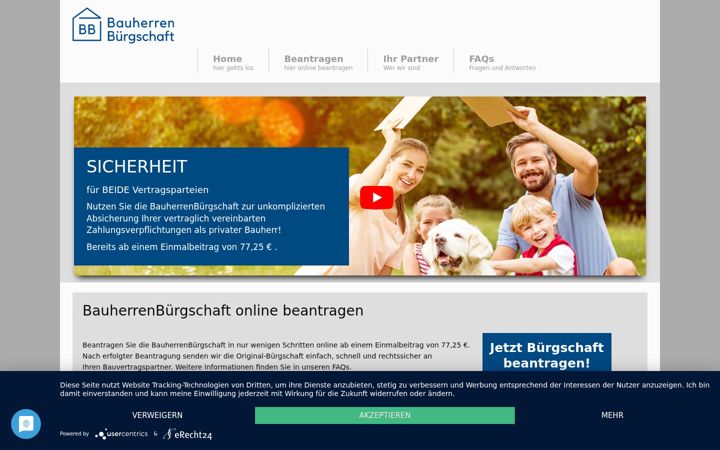 Screenshot of bauherren-buergschaft.de
