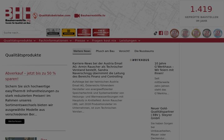 Screenshot of bauherrenhilfe.org