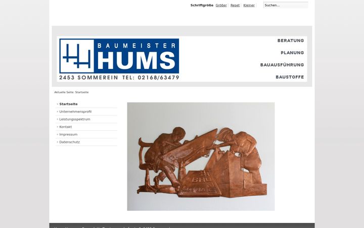 Screenshot of bauhums.at